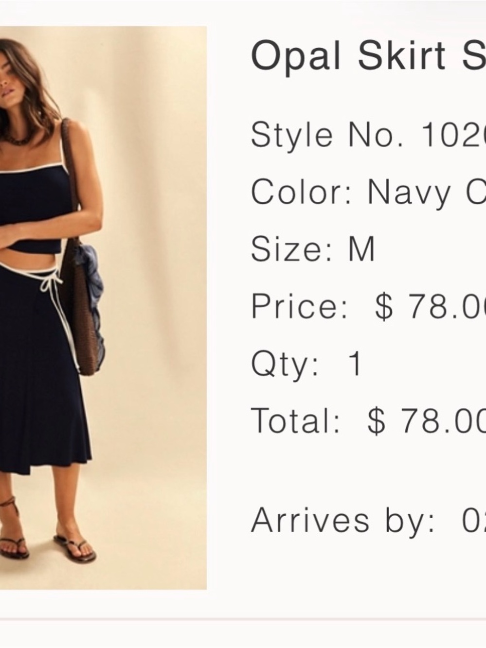 Free People Navy Midi Dress with White Trim